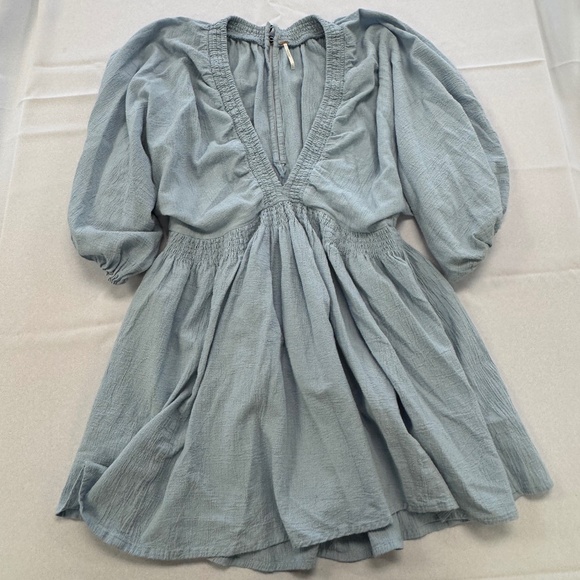 Free People For the Moment Mini Dress Blue Size XL - Picture 2 of 13